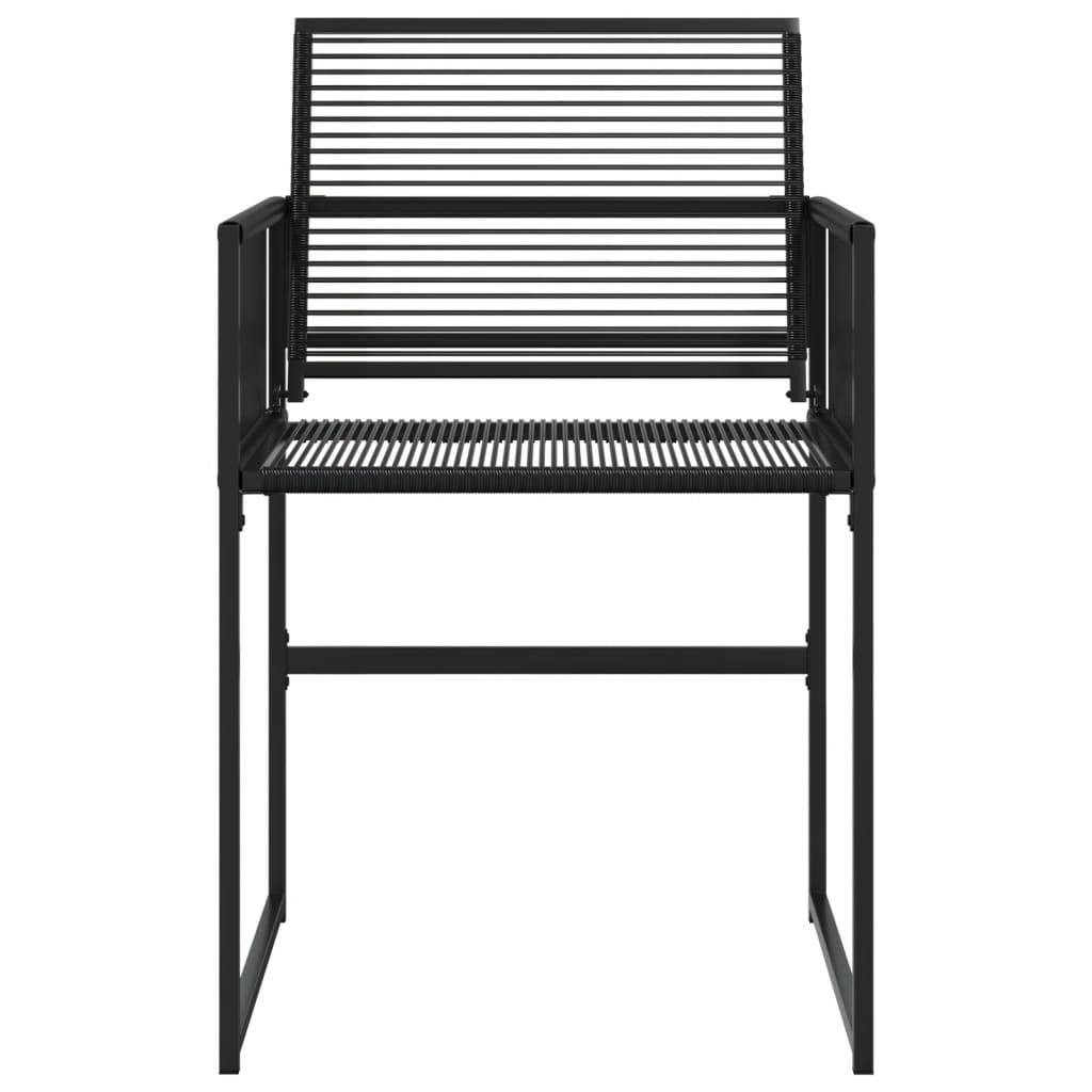 vidaXL Gartenstühle 4 Stk. Schwarz Poly Rattan
