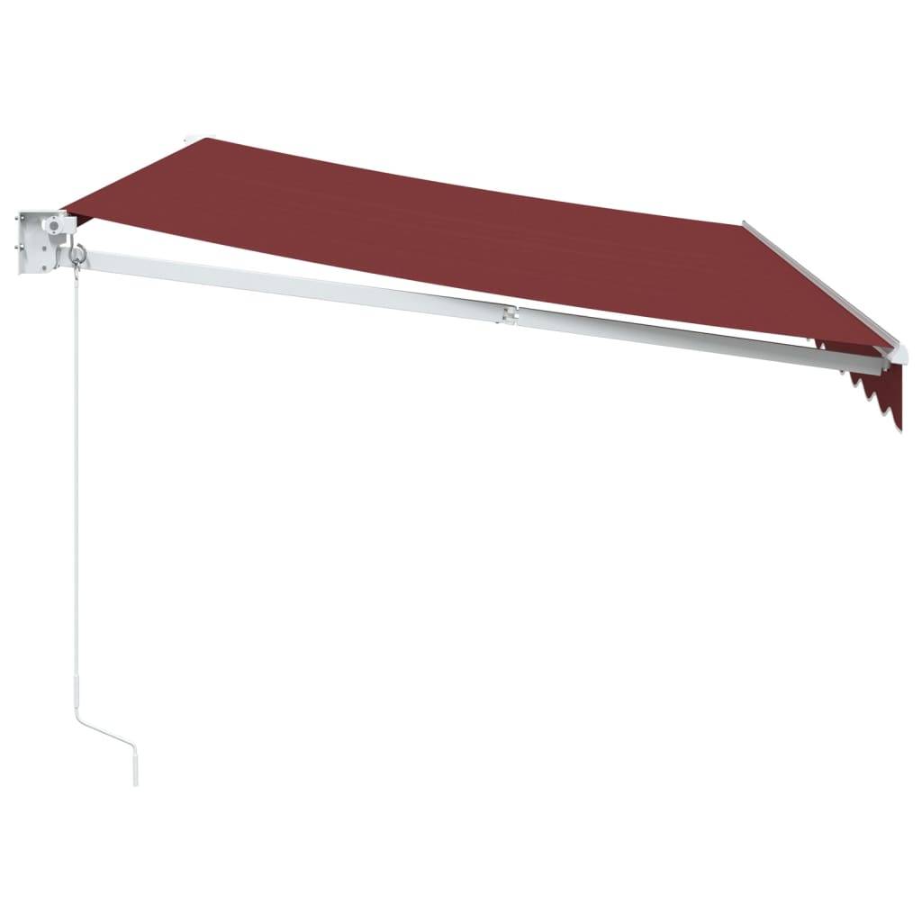 vidaXL Markise Manuell Weinrot 350x250 cm