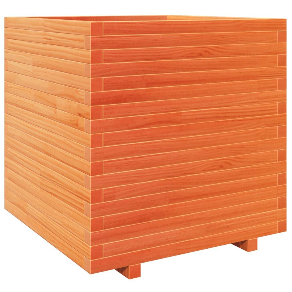 vidaXL Pflanzkübel Wachsbraun 70x70x72,5 cm Massivholz Kiefer