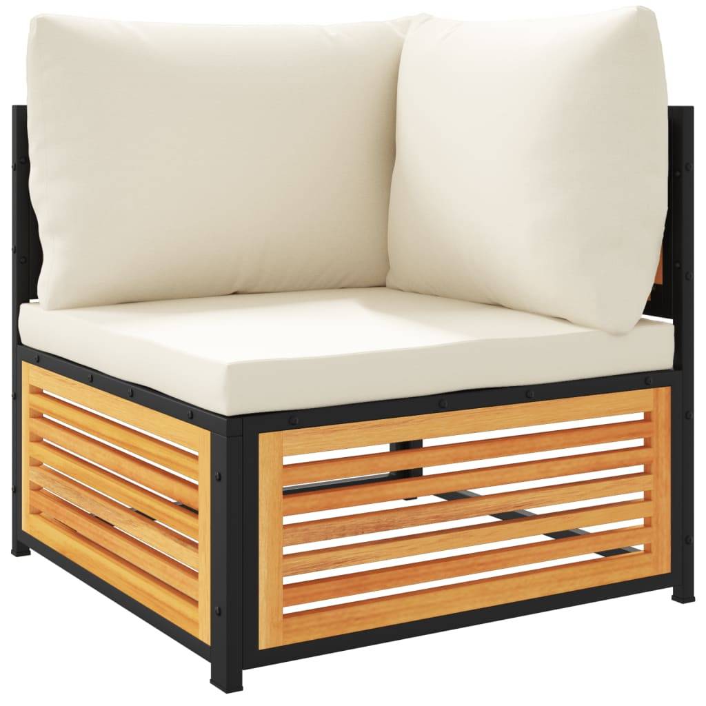 vidaXL 2-tlg. Garten-Sofa-Set mit Kissen Massivholz Akazie