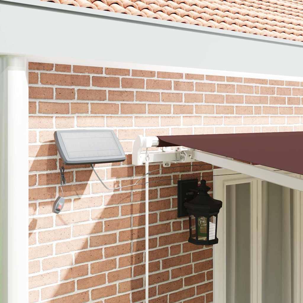 vidaXL Markise Manuell mit LED Braun 600x300 cm