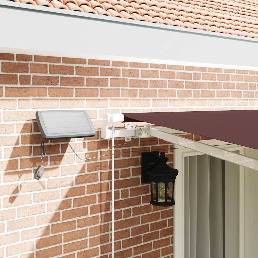 vidaXL Markise Manuell mit LED Braun 400x300 cm