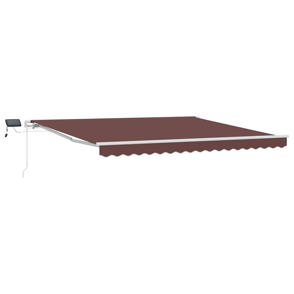 vidaXL Markise Manuell mit LED Braun 400x300 cm