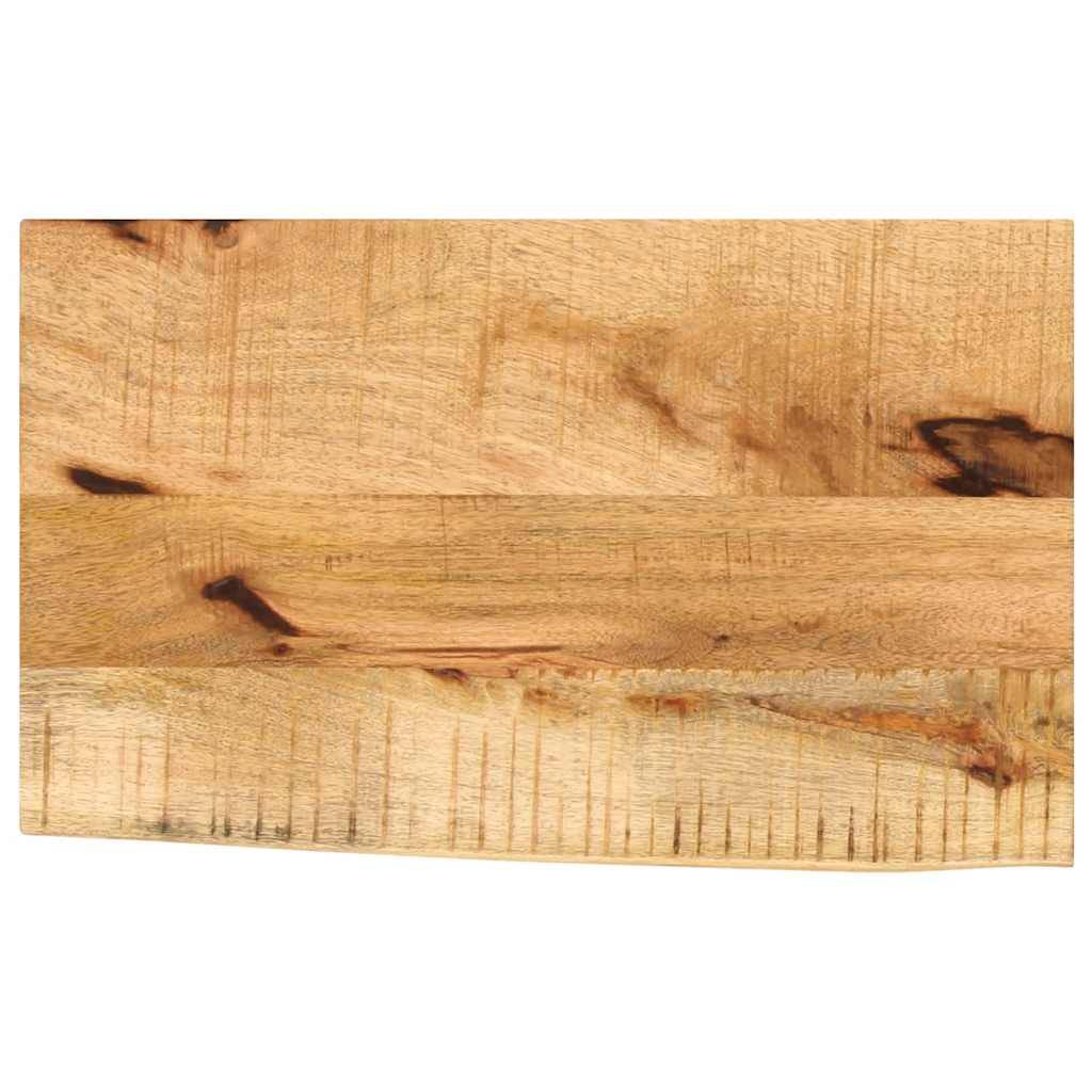 vidaXL Tischplatte 50x40x2,5 cm Baumkante Massivholz Raues Mangoholz