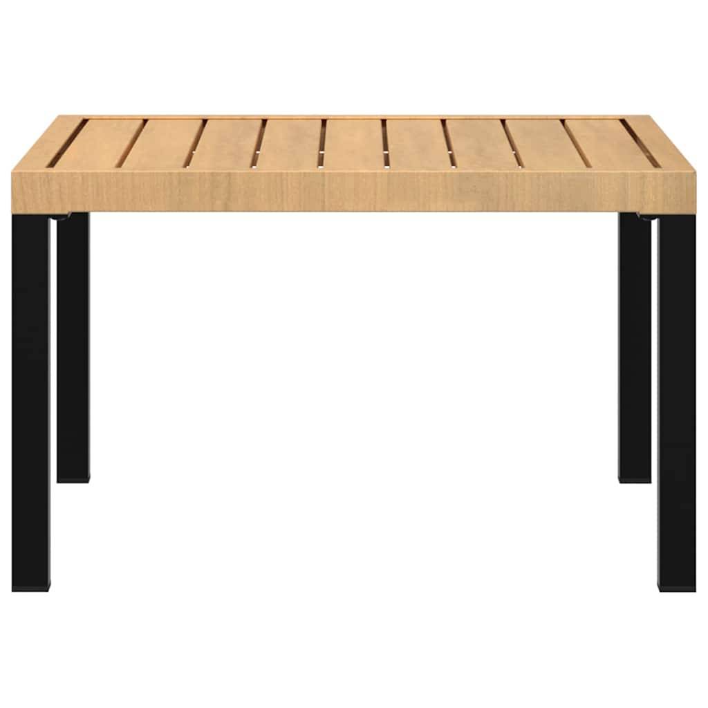 vidaXL Garten-Couchtisch Schwarz 65x65x40 cm Aluminium