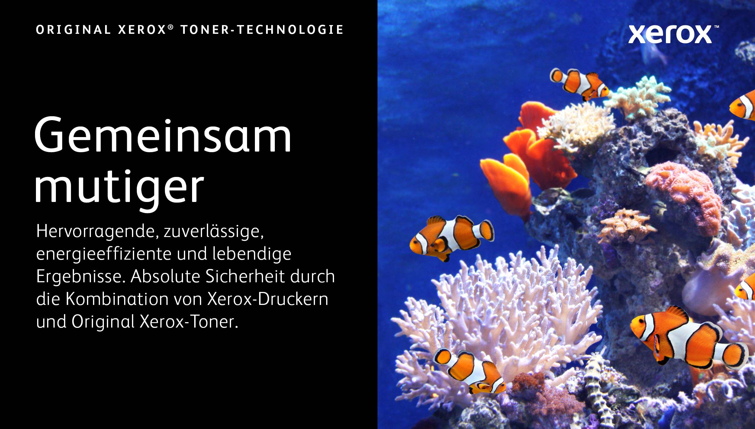 Xerox Anzeige mit deutschem Text „Gemeinsam mutiger