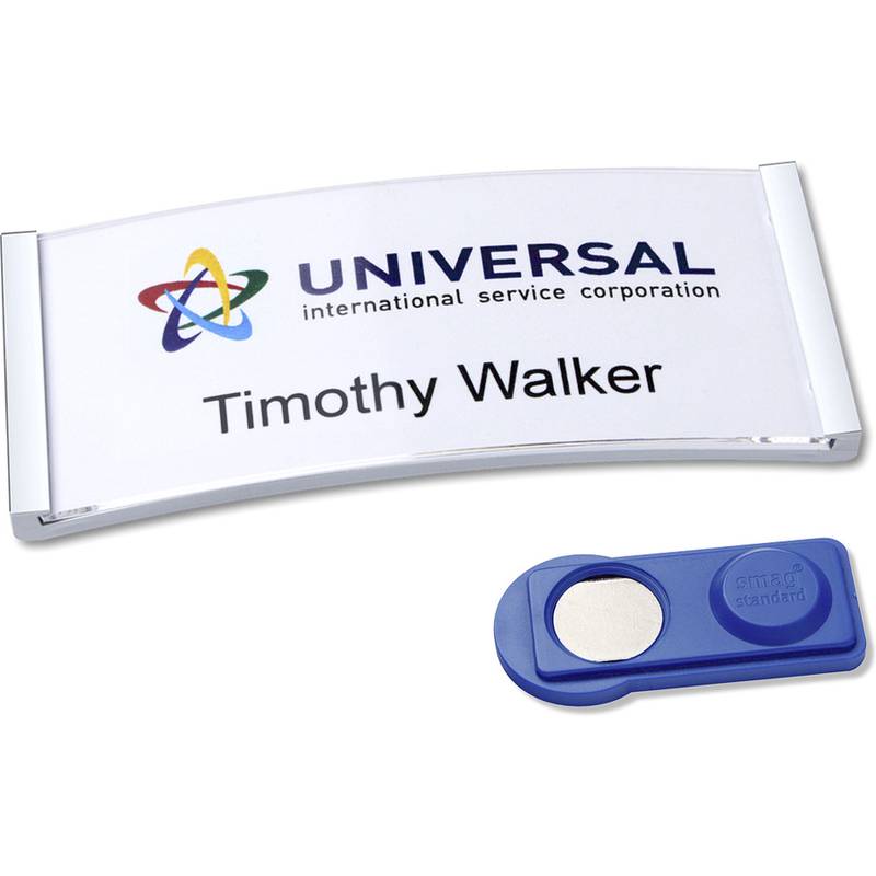 AVERY Zweckform Namensschild, 70 x 30 mm, silber, 5er Set