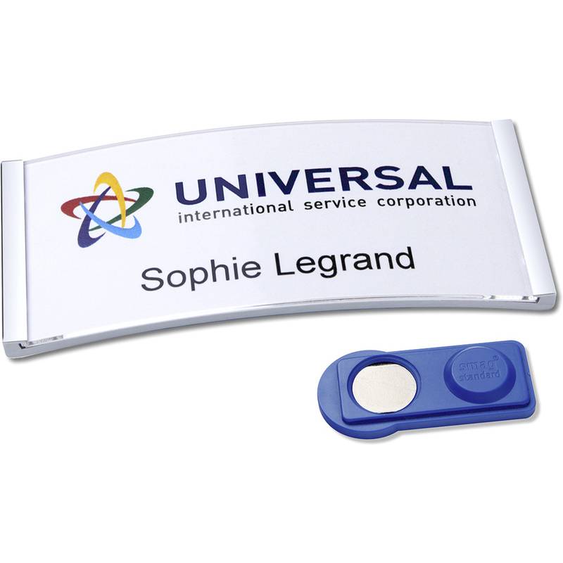 AVERY Zweckform Namensschild, 80 x 34 mm, silber, 5er Set