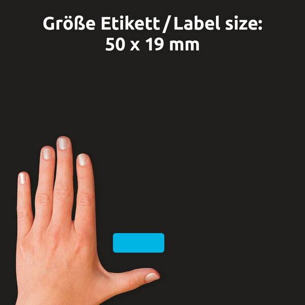 Etikett 50x19mm bunt 540 Stück zur Handbeschriftung