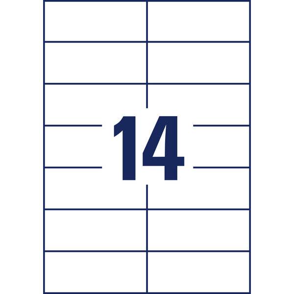 Etikett 105X42,3mm A4 ILC weiß 30 Blatt 420 Etiketten permanent