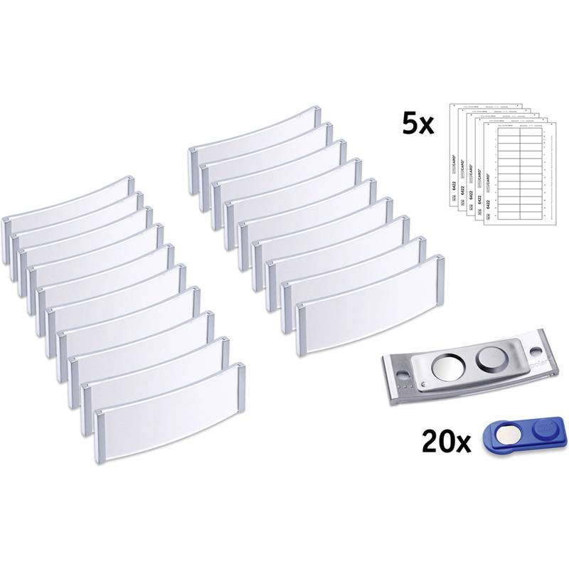 AVERY Zweckform Namensschild, 68 x 22 mm, silber, 20er Set