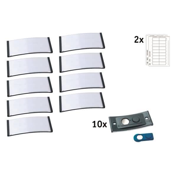 Namensschild polar POL30MA02-10DR 70x30mm anthrazit 10 Stück