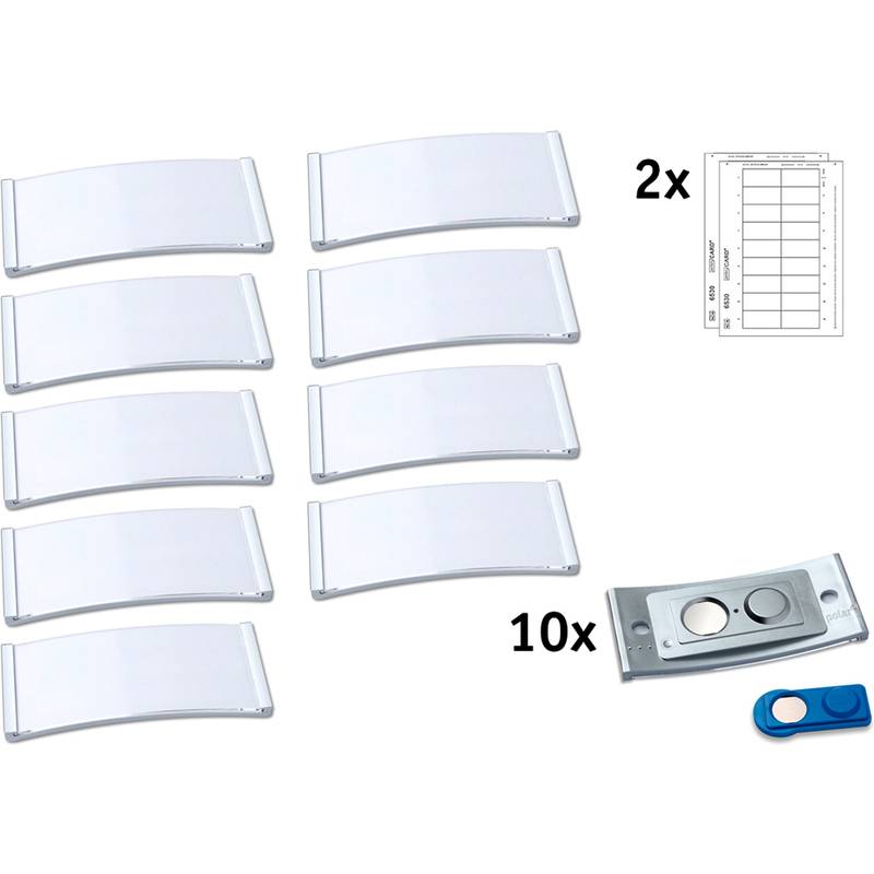 AVERY Zweckform Namensschild, 70 x 30 mm, silber, 10er Set