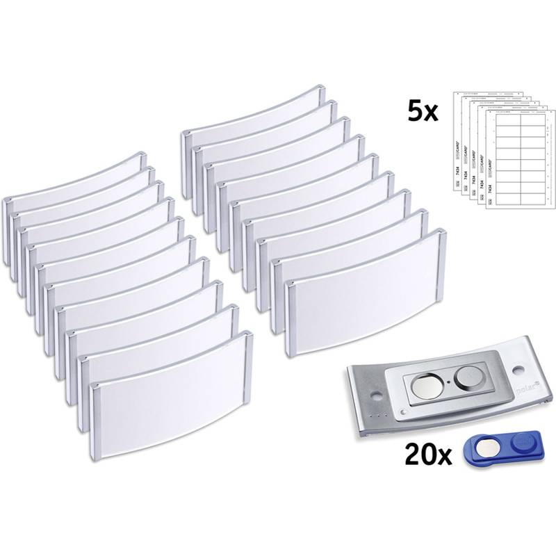 AVERY Zweckform Namensschild, 80 x 34 mm, silber, 20er Set