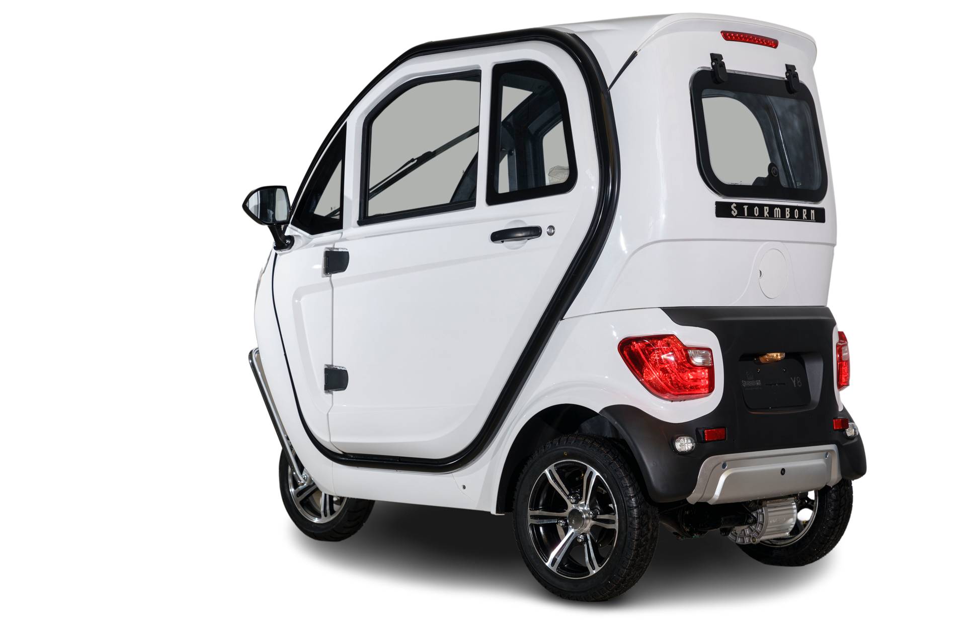 Stormborn Y8 Kabinenroller - 2 kW, Blei-Gel-Akku, 25 o. 45 km/h, weiß