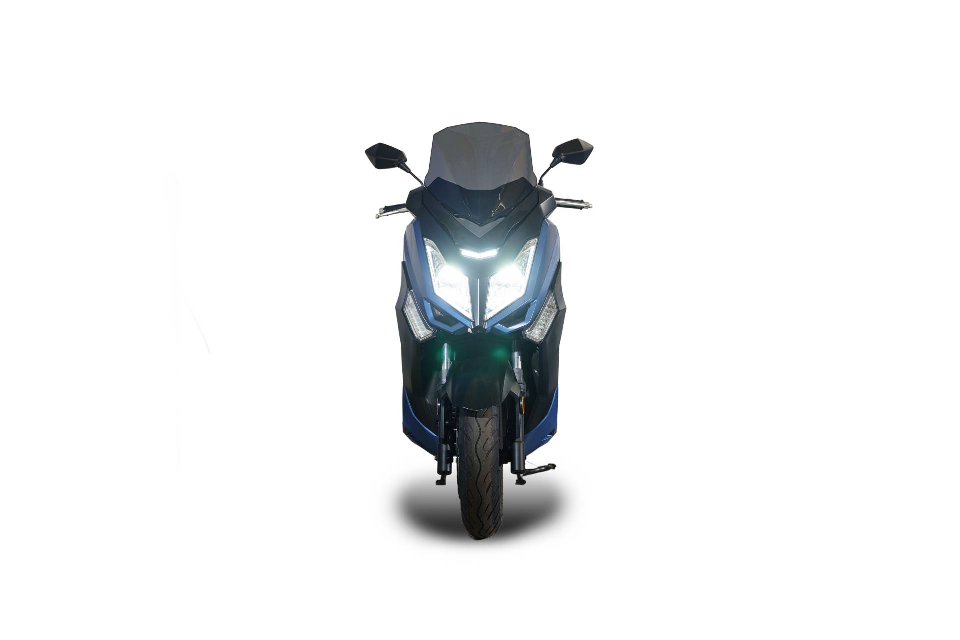 Stormborn Elektro-Motorrad ALEX R - 5kW Motor mit herausnehmbaren Akkus Mattblau / schwarz