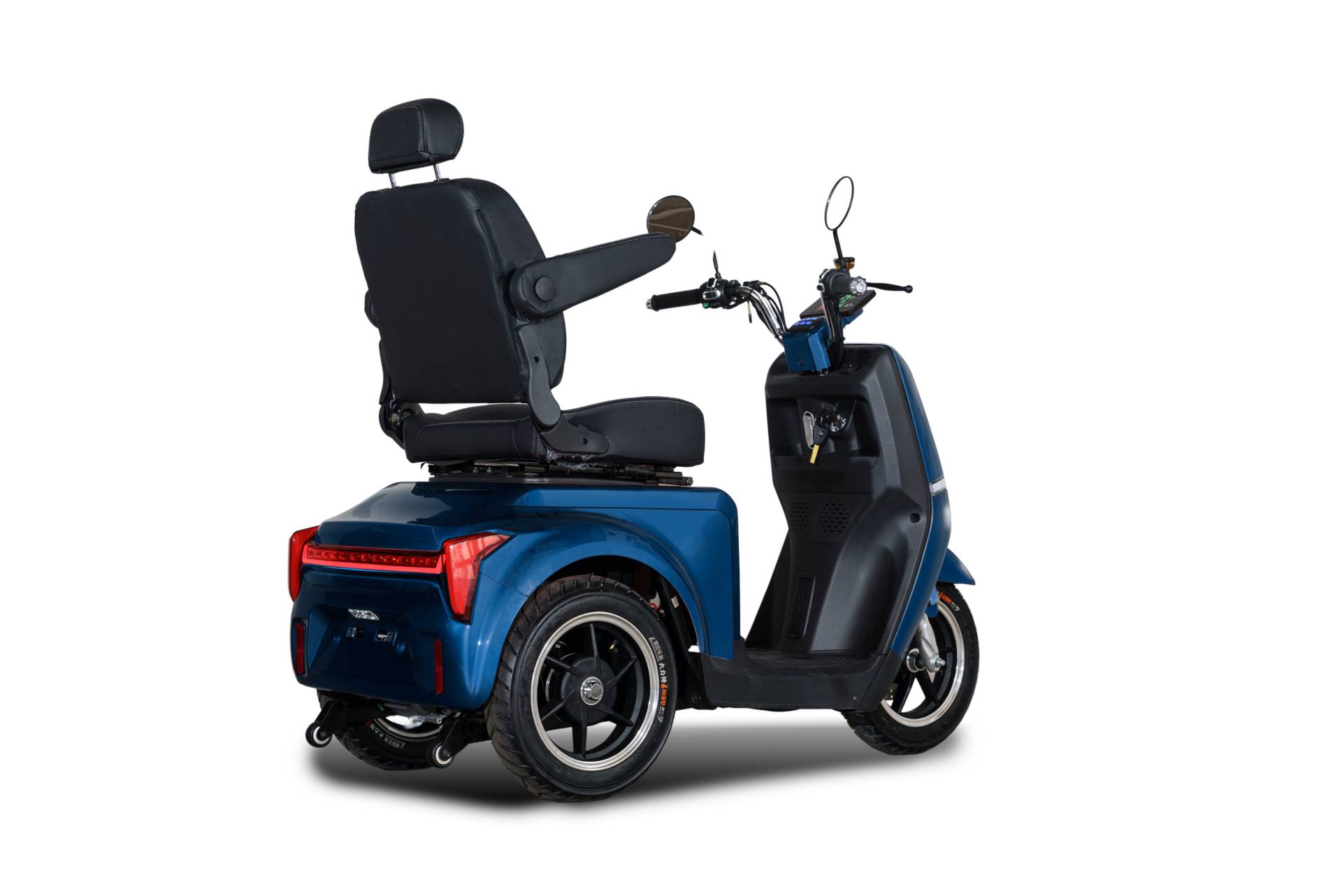 R5 Elektro-Dreiradroller 25 km/h - blau, ohne Überdachung