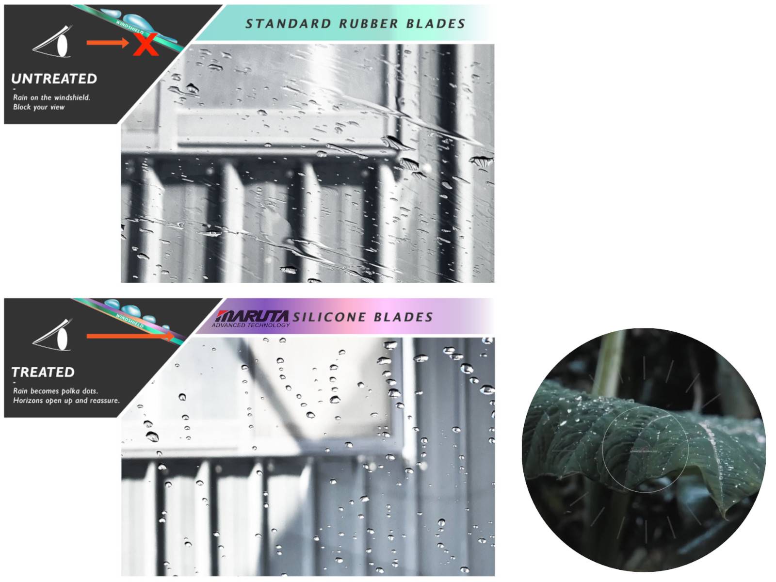 MARUTA Lotus Perleffekt Scheibenwischer SET 650mm 450mm Frontscheibe für Golf 7 - BE1 5G1 BQ1 BA5 BV5, Golf 8 - CD1 CG5