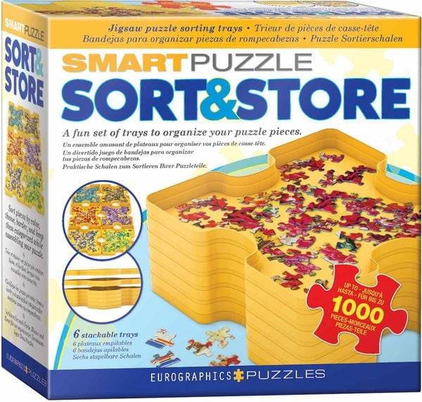 Eurographics 8955-0105 - Smart Puzzle Sort & Store Puzzle Sortierschalen, 6er Set stapelbar