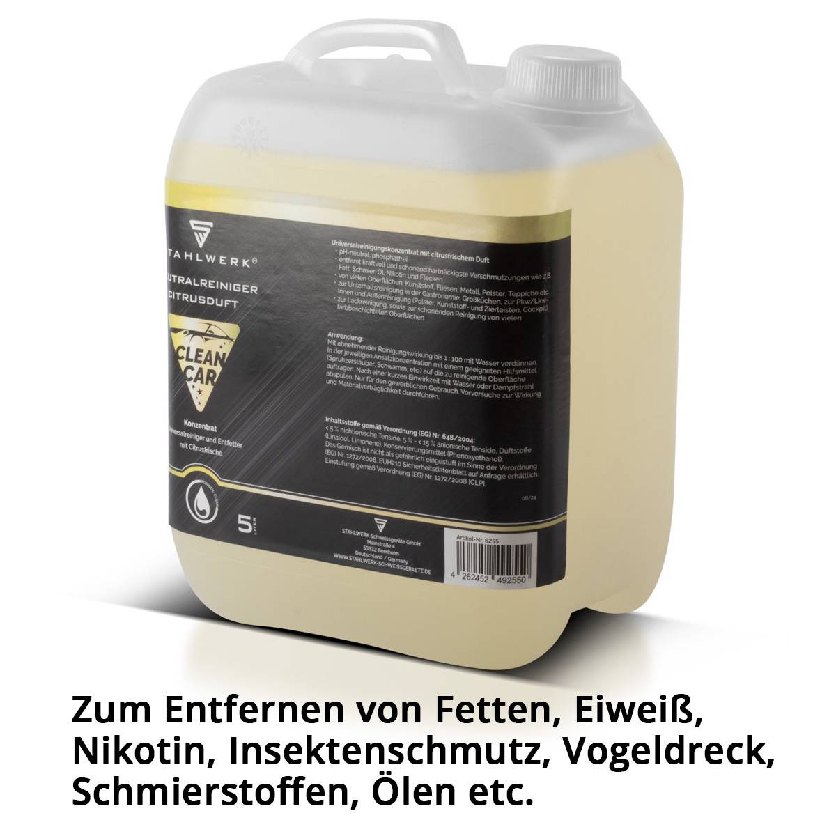 STAHLWERK Universalreiniger-Konzentrat mit Citrus-Duft 5 Liter Kanister