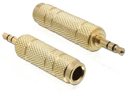 DELOCK Klinke Adapter 3,5mm -> 6,3mm St/Bu gold Multimedia-Technik Audioadapter