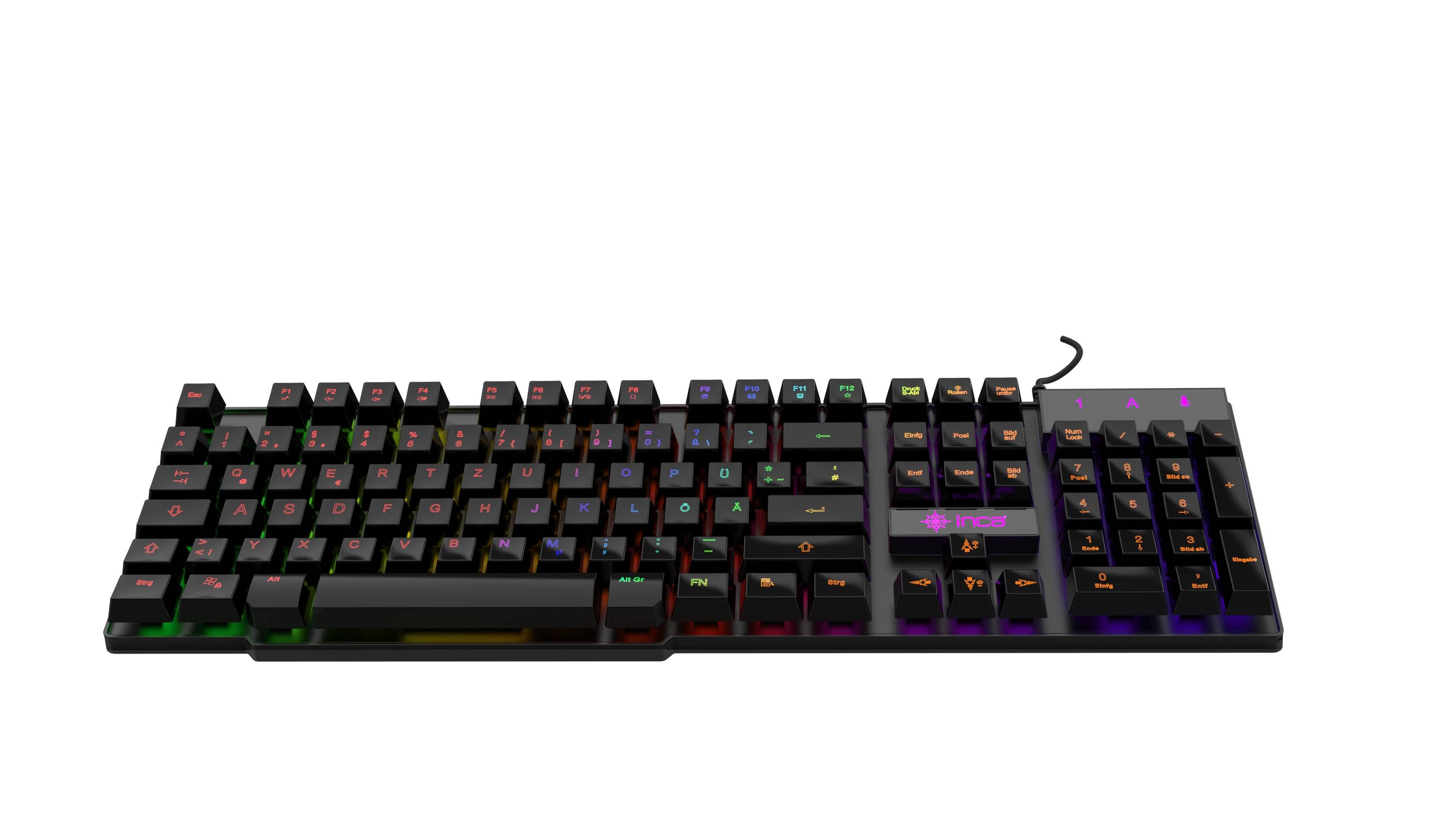 INCA Gaming Tastatur RGB/Mechanisch/USB 1.50m schwarz retail Eingabe / Ausgabe Mäuse & Tastaturen
