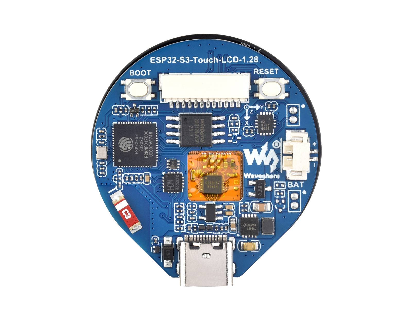WaveShare ESP32-S3 Development Board 1.28inch Round Touch LCD