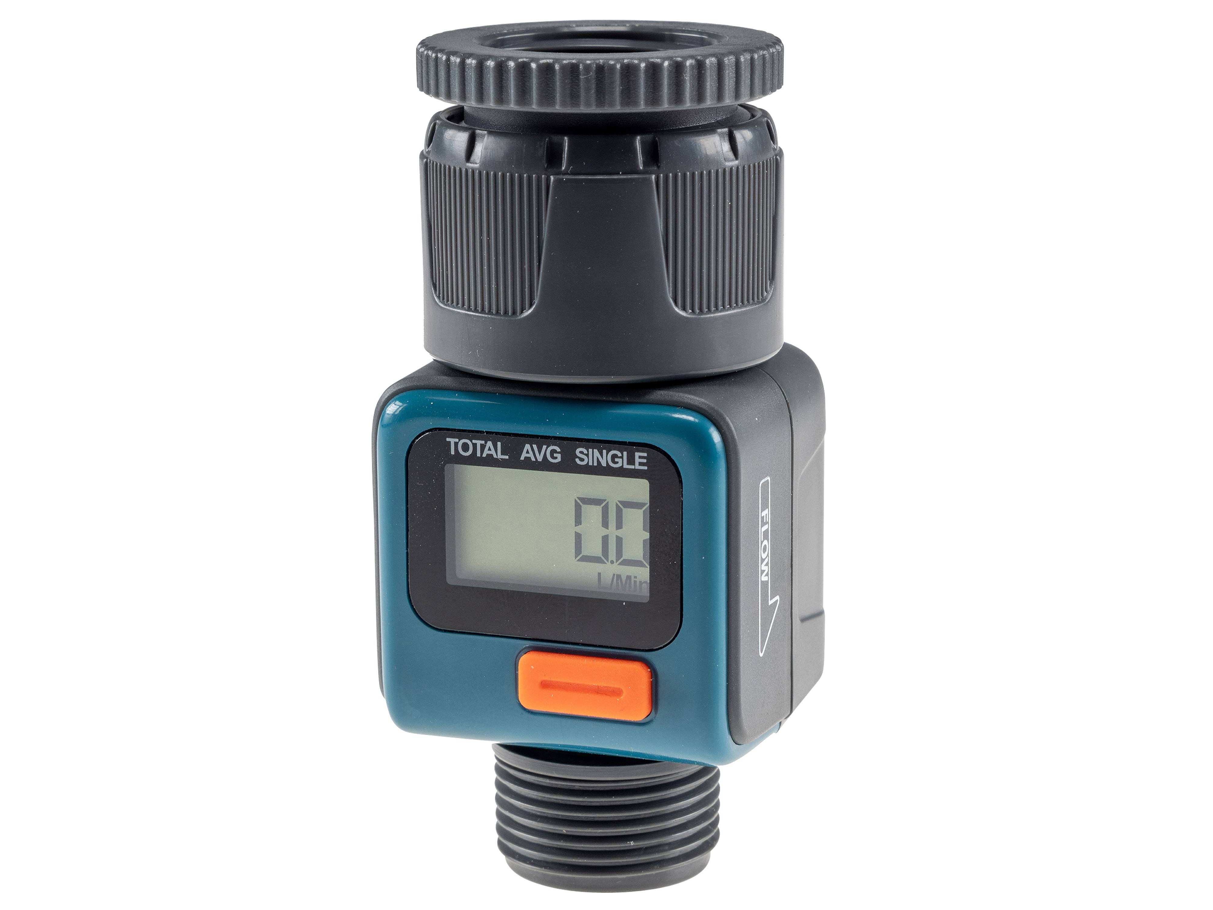 CHILITEC Digitaler Wasserzähler CT-WZ4, mit Adapter 1" u. 3/4"