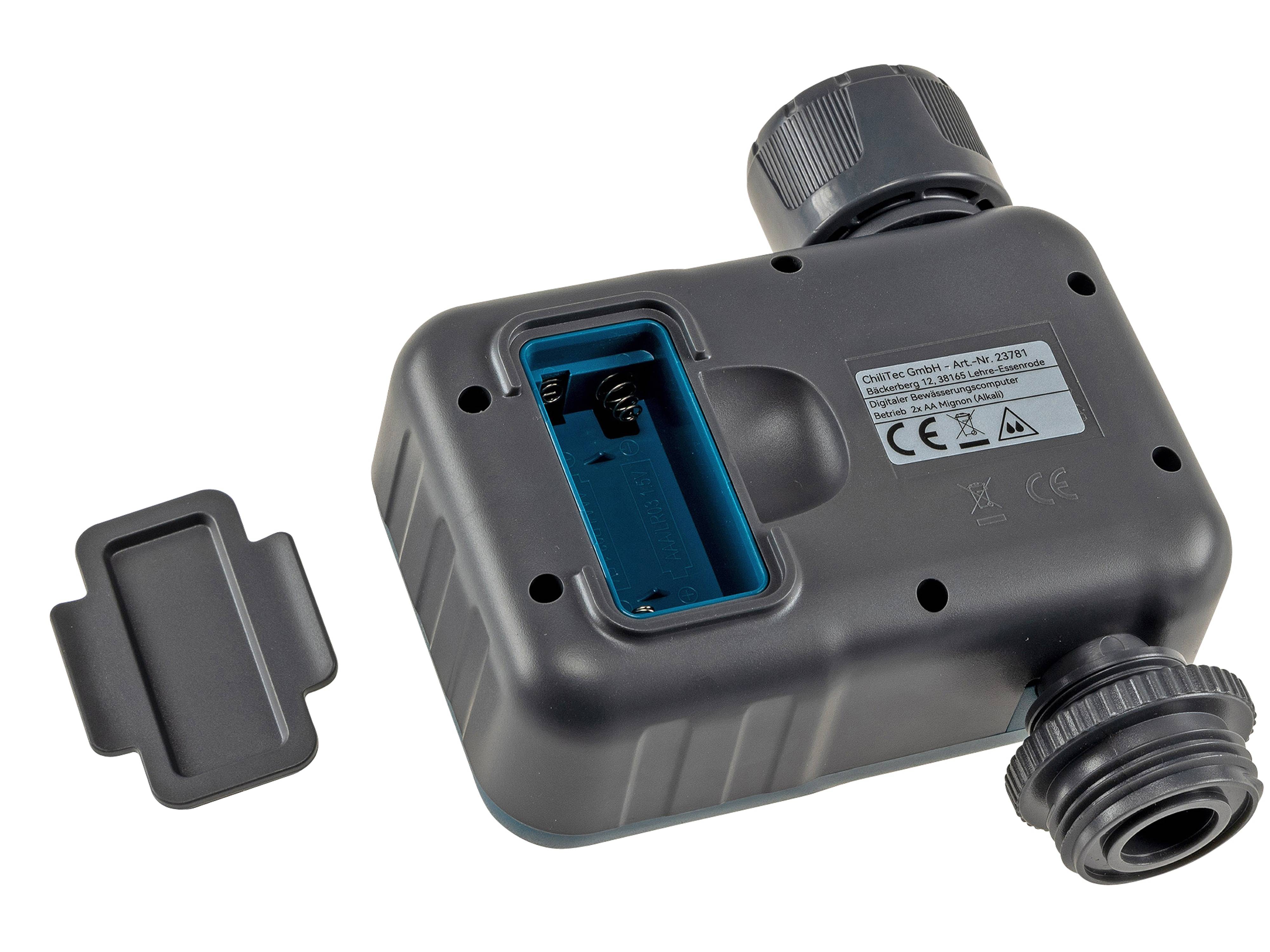 CHILITEC Digitaler Bewässerungscomputer CT-WB7, mit Adapter 1" u. 3/4"