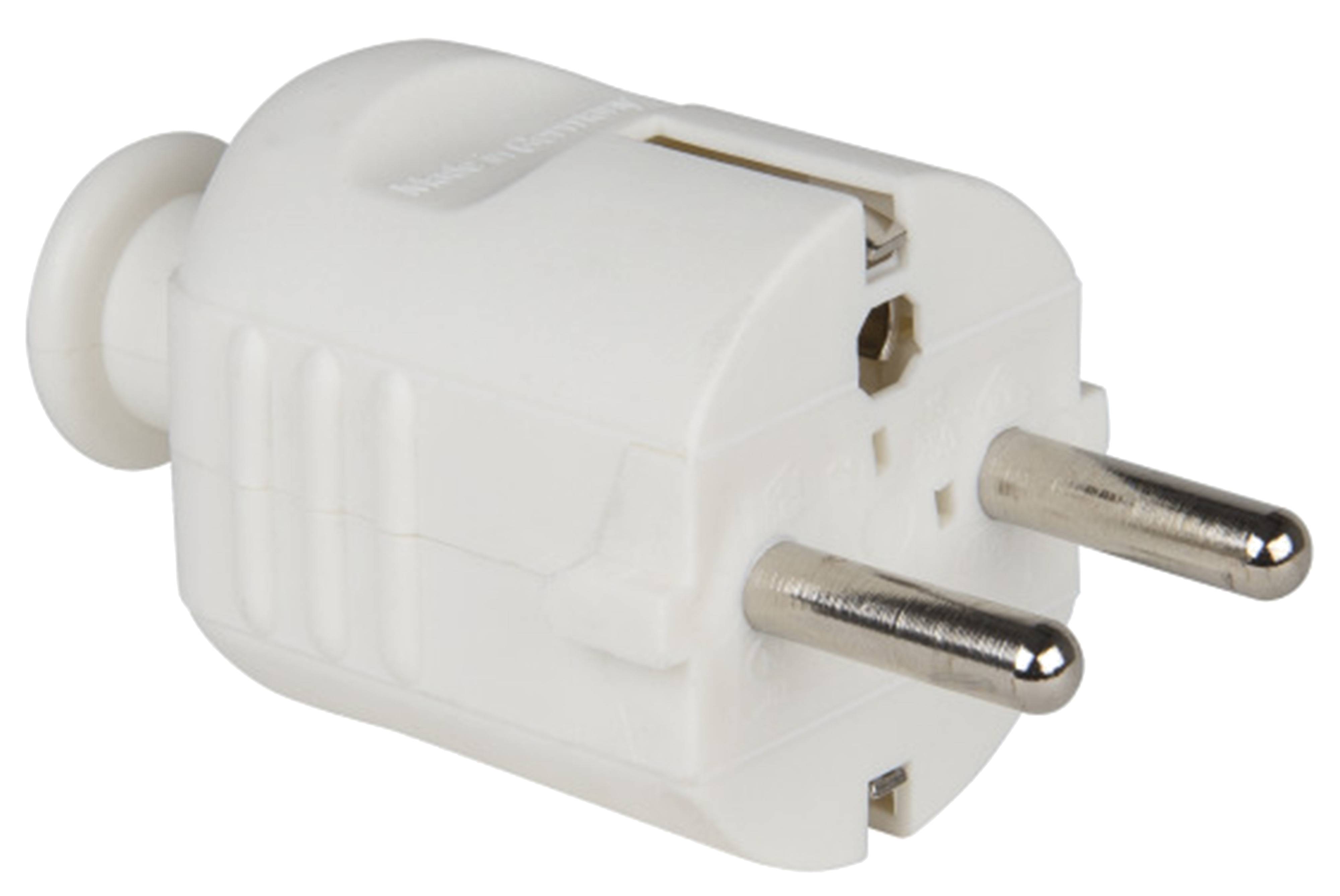 PCE Schutzkontaktstecker PP 2SL, weiß