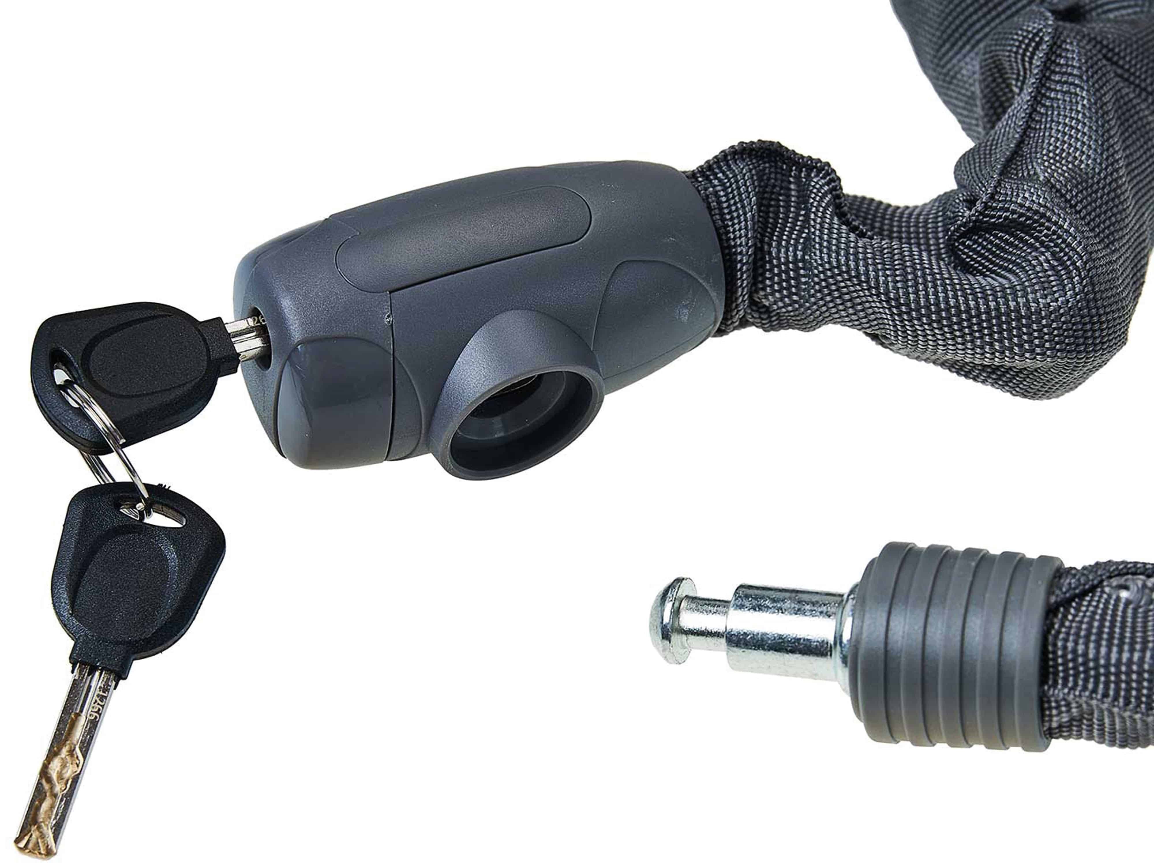 FILMER Fahrrad-Kettenschloss 49412, 100/9, grau