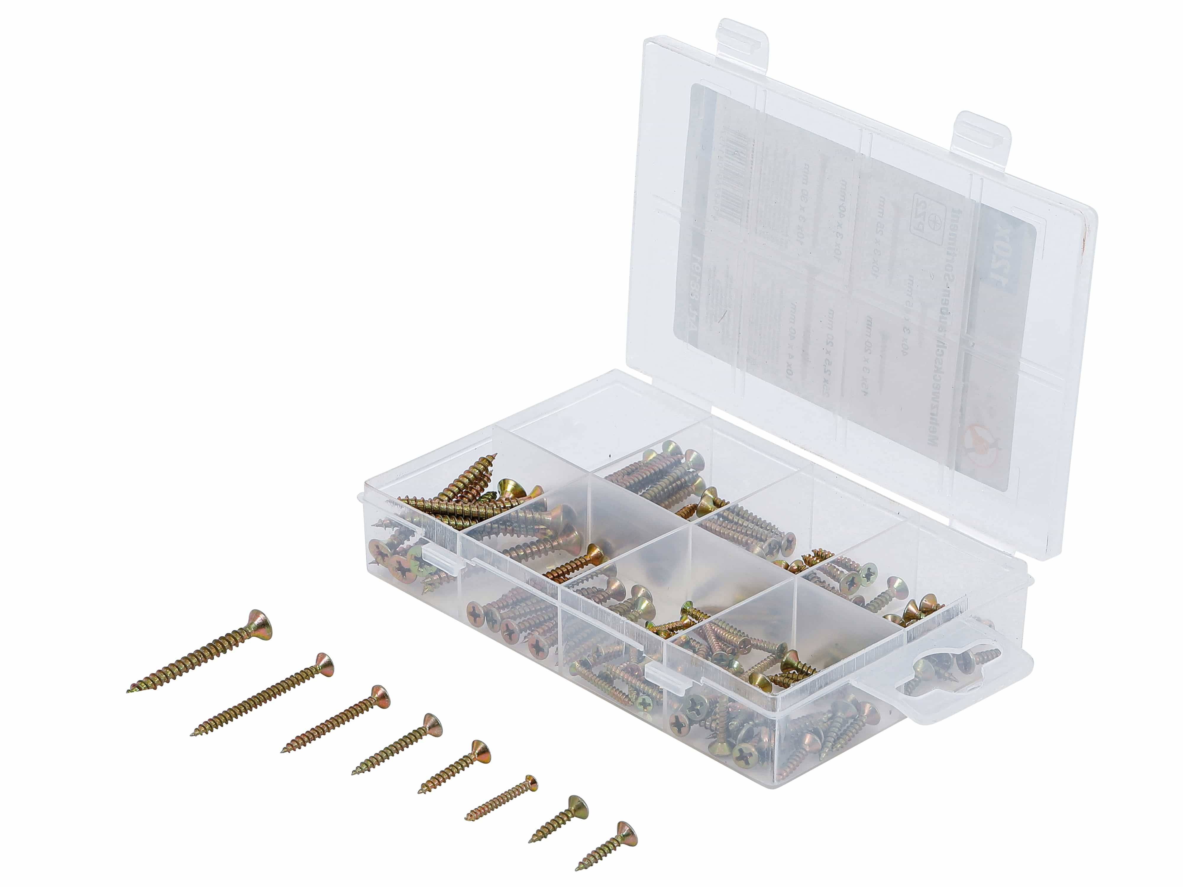 BGS TECHNIC Mehrzweckschrauben-Sortiment, Kreuzschlitz PZ2, 120 Stück