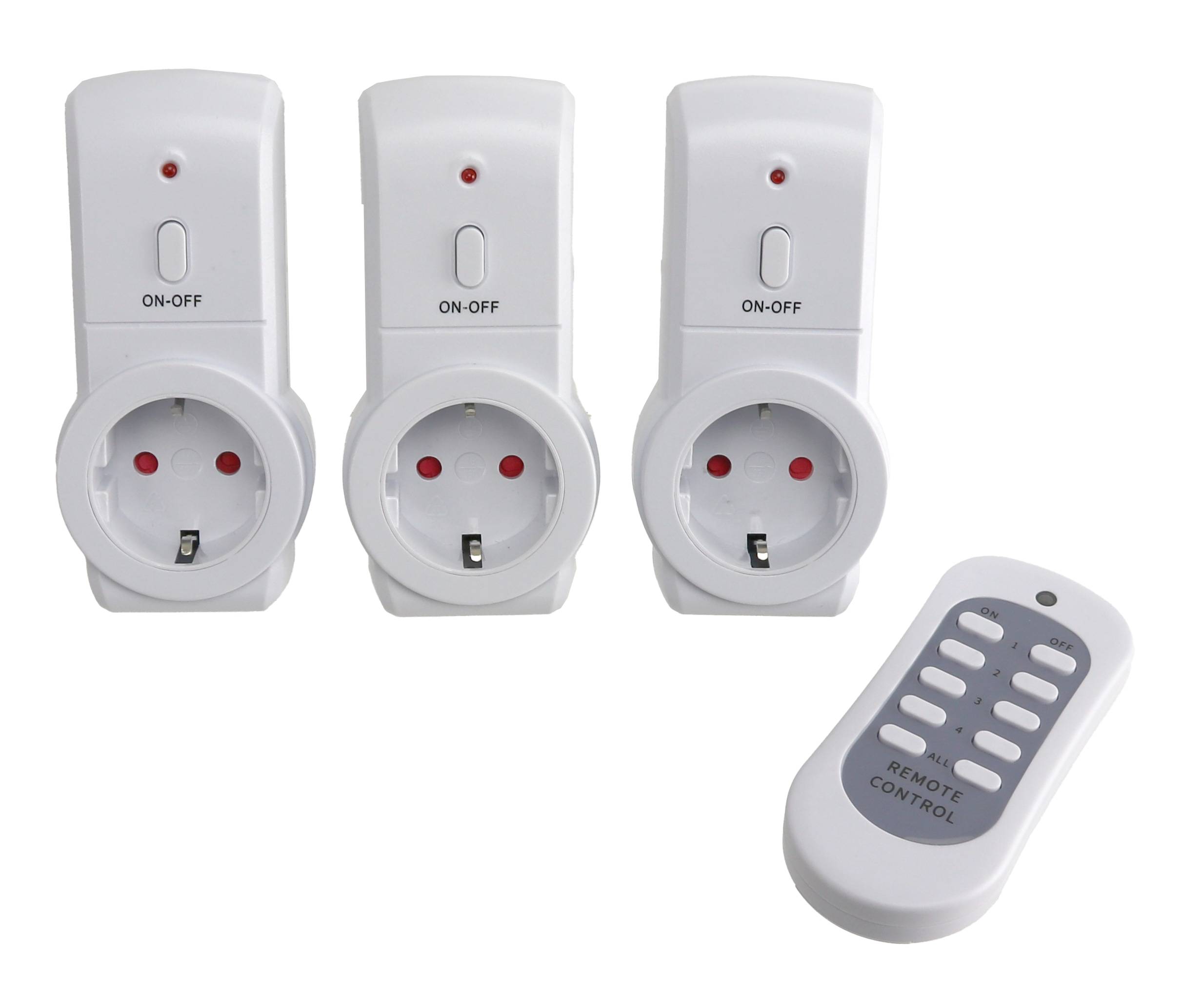 DAYHOME Funksteckdosen-Set YK02, mit 3 Steckdosen, Innenbereich