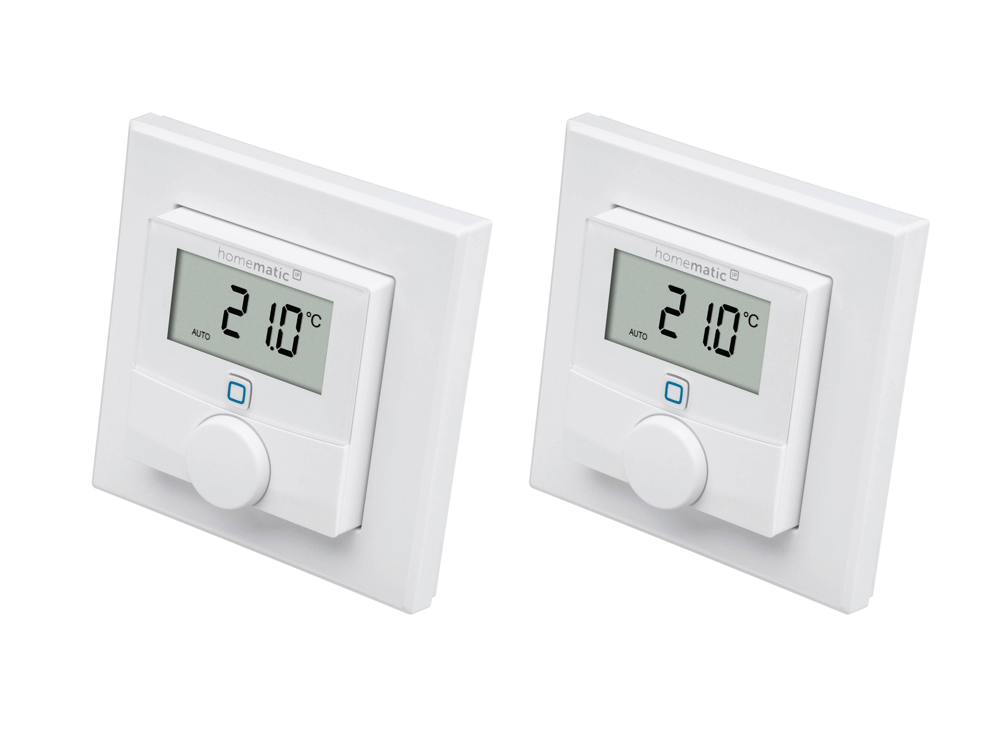 HOMEMATIC IP 156669A0, Wandthermostat mit Luftfeuchtigkeitssensor, 2 Stück