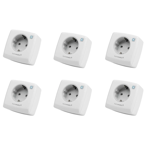HOMEMATIC IP 157337A0, Schalt-Messsteckdose, 6 Stück HOMEMATIC IP 157337A0, Schalt-Messsteckdose, 6 Stück