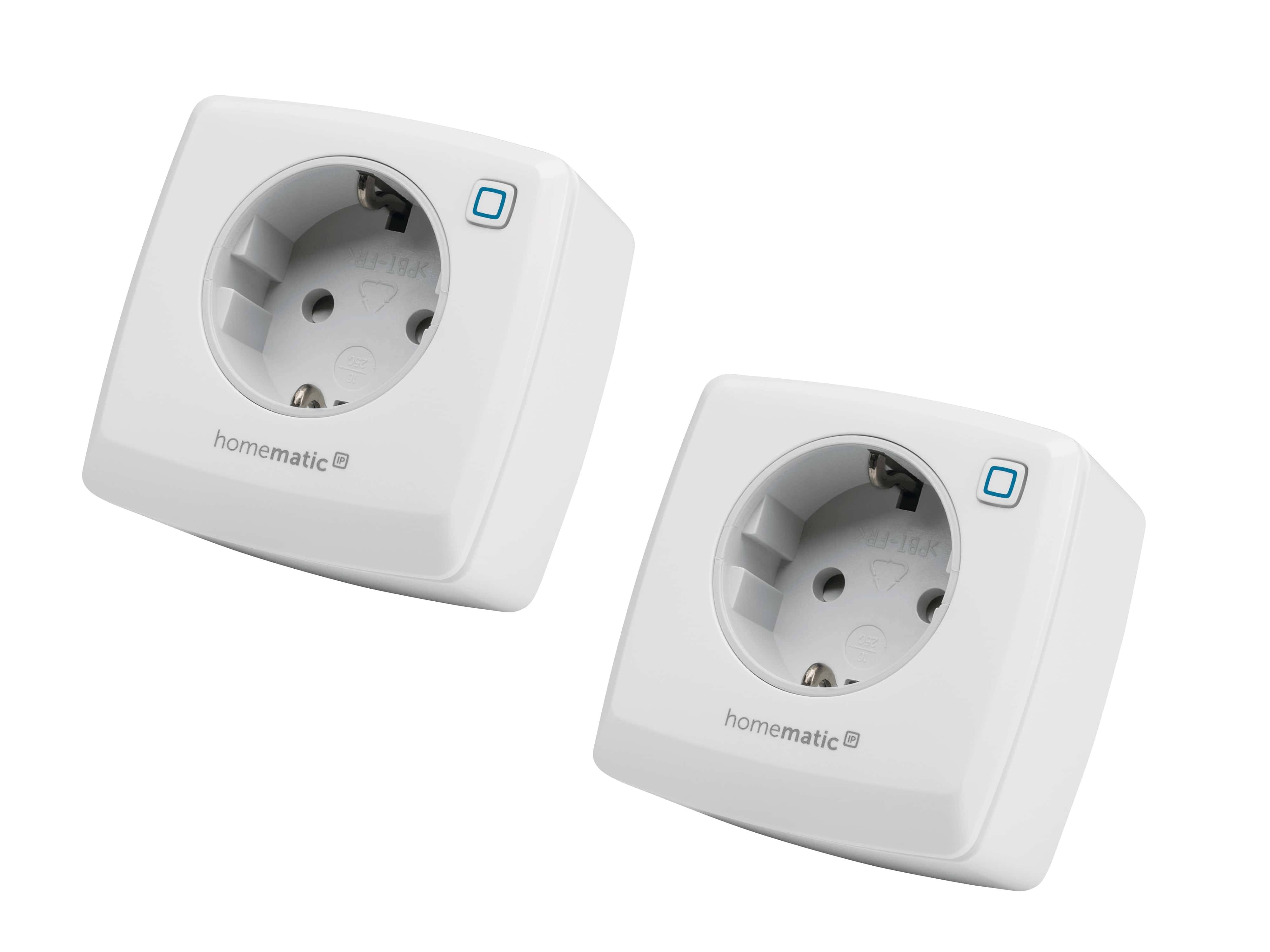 HOMEMATIC IP 157338A0, Schaltsteckdose, 2 Stück
