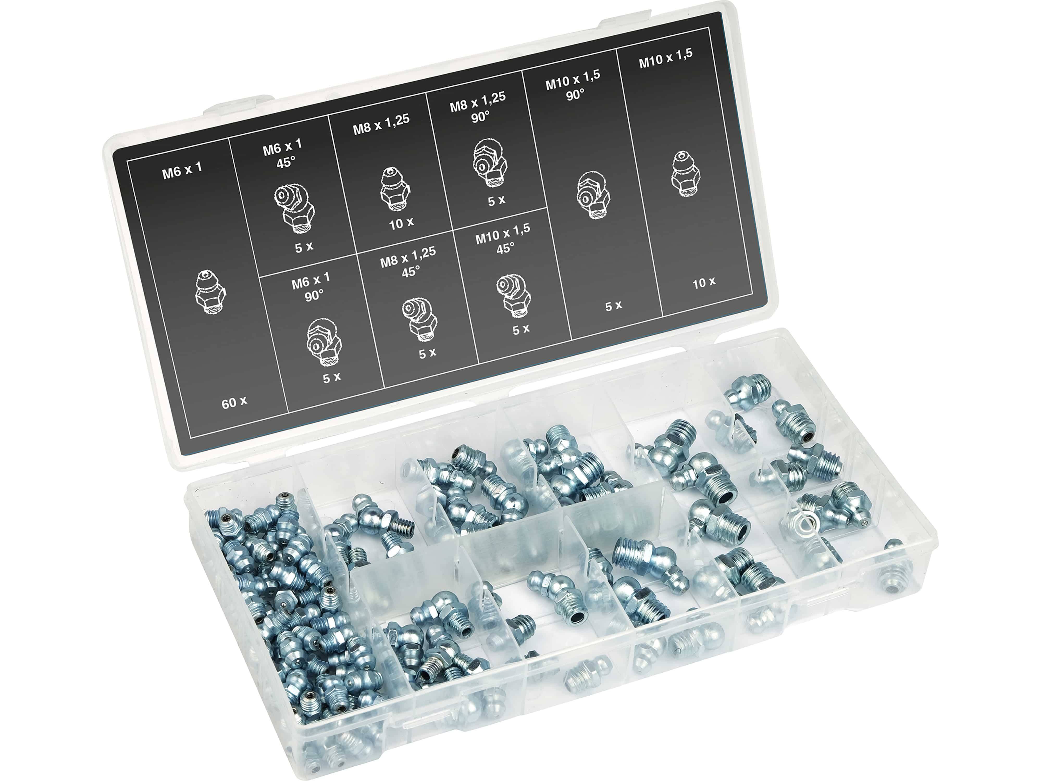 APA Schmiernippel Sortiment, 29103, 110-teilig