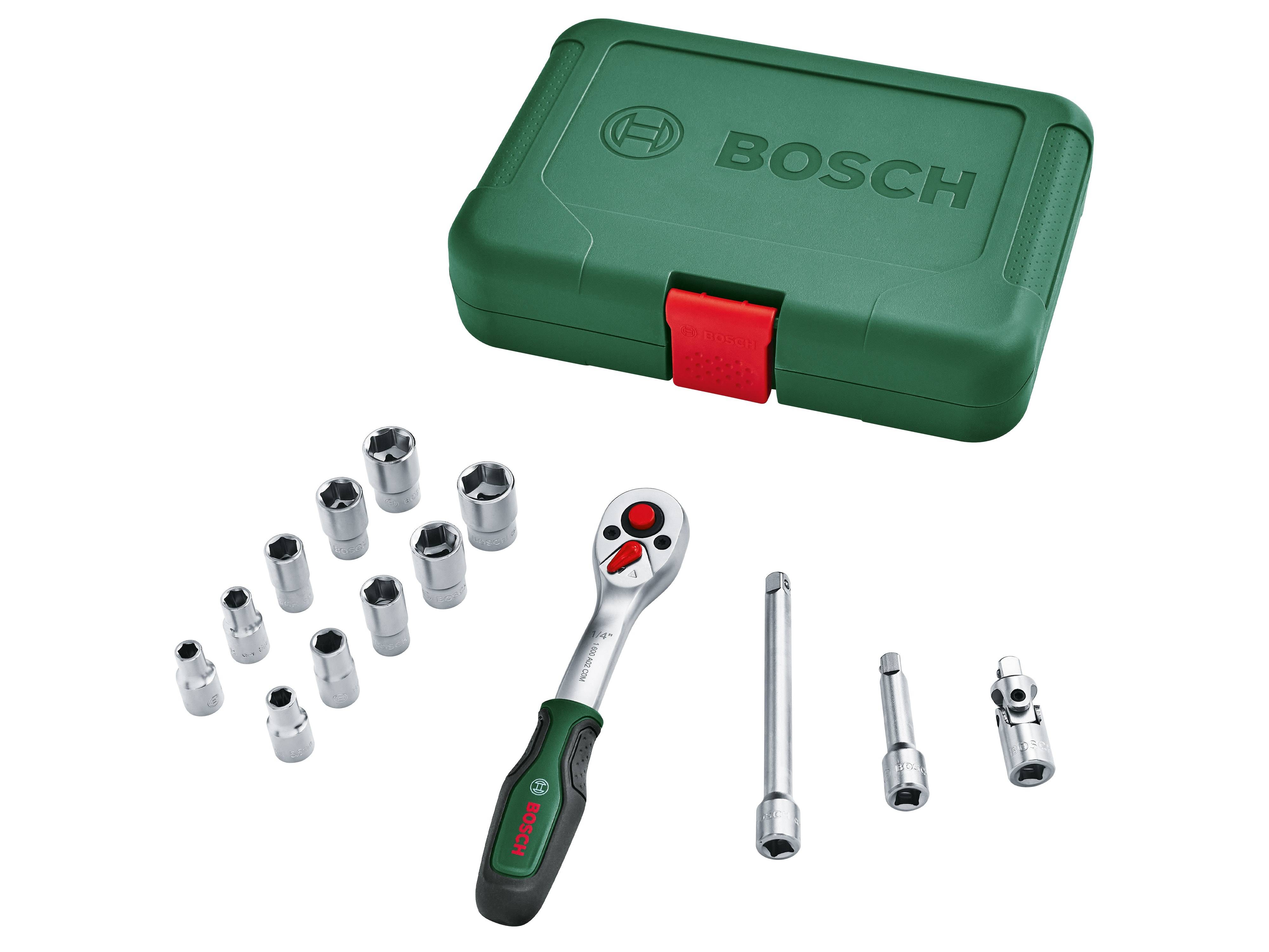 BOSCH Steckschlüsselsatz, 1/4", 14-teilig