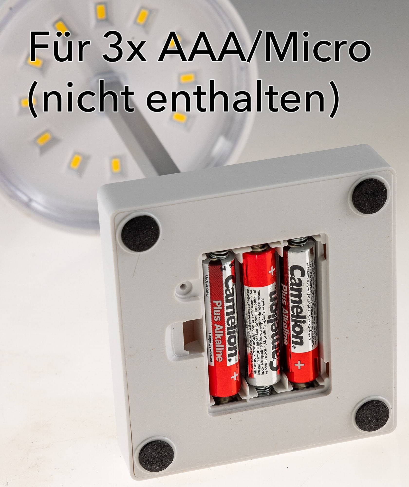 CHILITEC LED Tischleuchte, dimmbar, batteriebetrieben, weiß