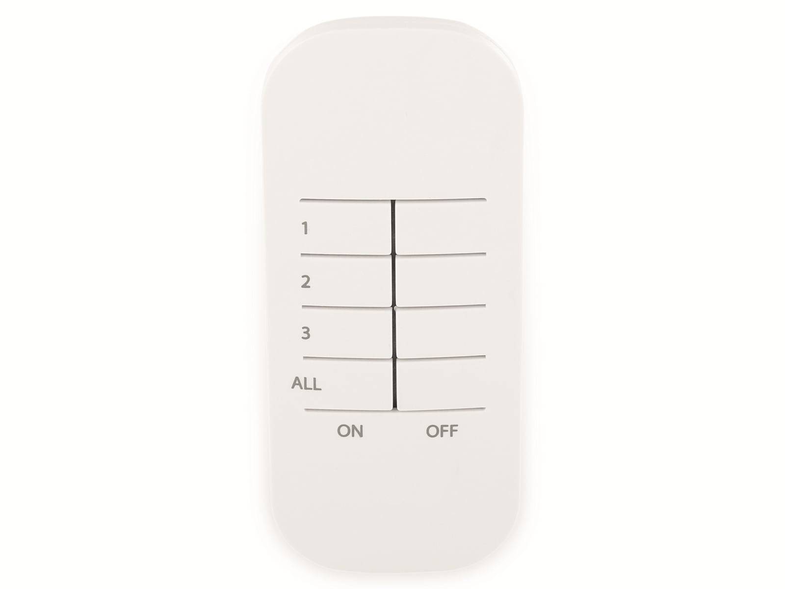 SMARTWARES Lichtschalter-Set SH4-99557, 3x Einbauschalter + FB