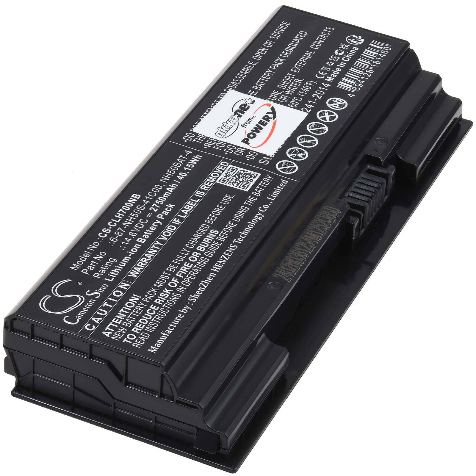 Powery Akku für Clevo NH55EDQ NH55RAQ Laptop, 14,6V, Li-Ion