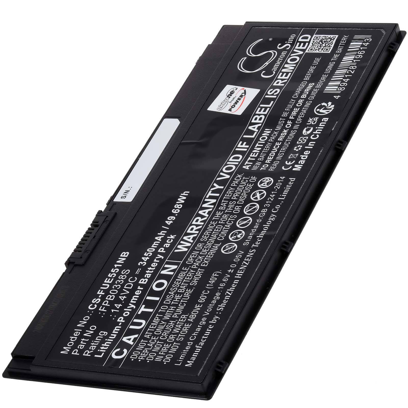 Powery Akku für Fujitsu Lifebook U7410 VFY U7410M15A0IT Laptop, 14,4V, Li-Ion