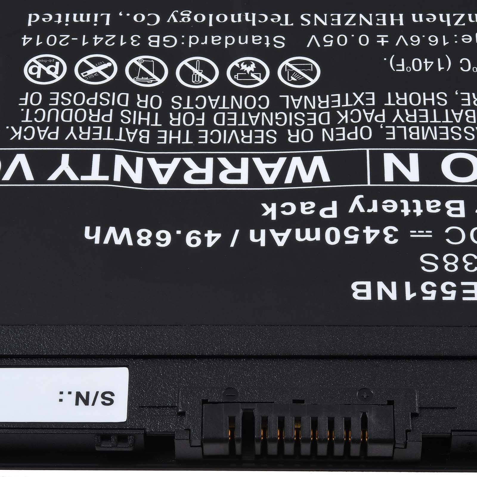 Powery Akku für Fujitsu Lifebook U749 VFY U7490M131SIT Laptop, 14,4V, Li-Ion