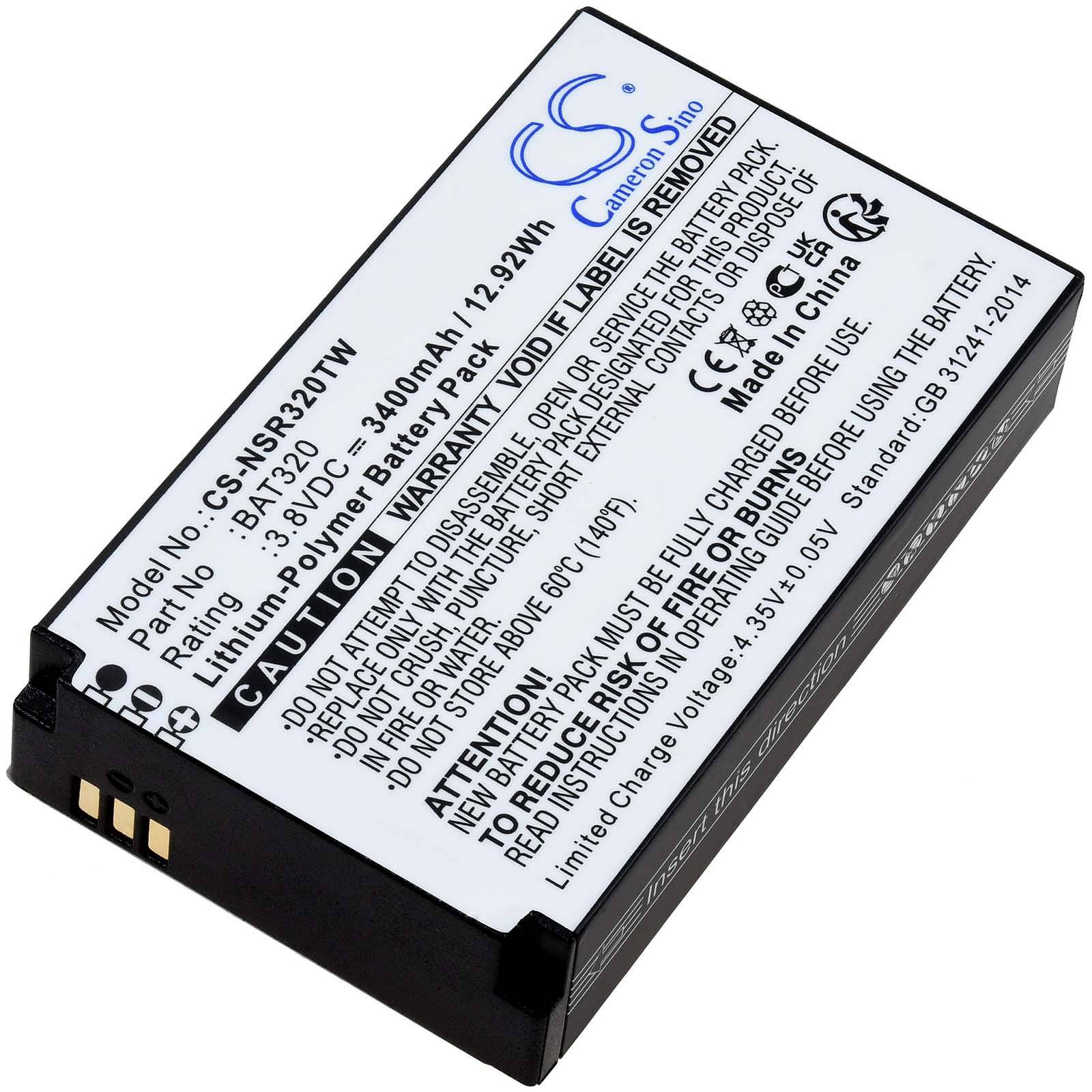 Powery Akku kompatibel mit Inrico Typ BAT320, 3,8V, Li-Polymer