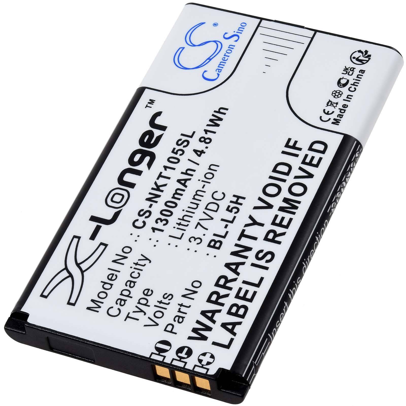 Powery Akku für Nokia TA1385-DS Handy, 3,7V, Li-Ion