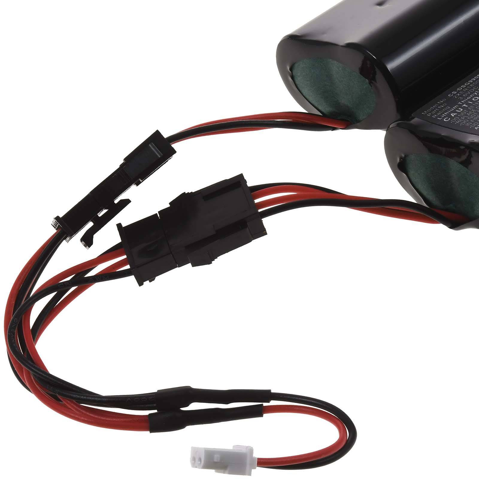Powery Lithiumbatterie-Pack für Sirene Visonic MCS-720B / MCS-740 / Typ 2XER18505M Steckertyp beachten, 3,6V, Lithium-T