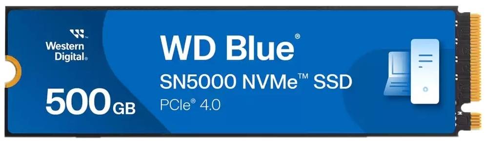WD Blue SN5000 WDS500G4B0E - SSD - 500 GB - intern - M.2 2280 - PCIe 4.0 x4 (NVMe)