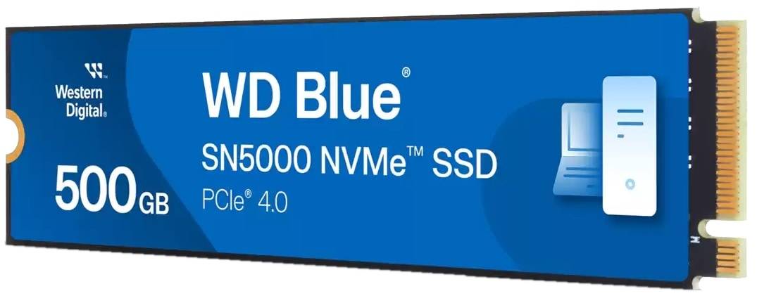 WD Blue SN5000 WDS500G4B0E - SSD - 500 GB - intern - M.2 2280 - PCIe 4.0 x4 (NVMe)