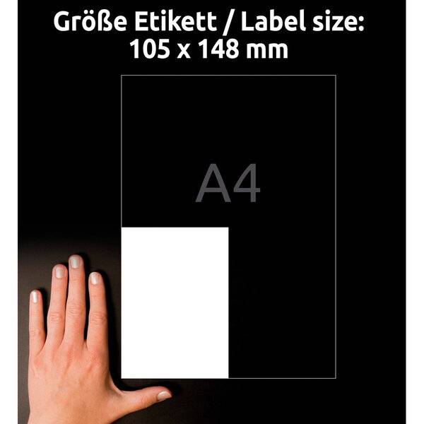 Etikett Versand 105 x 148mm ILK weiß 300 Blatt 1200 Stück