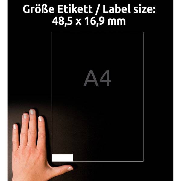 Etikett 48,5X1mm A4 ILC weiß 30 Blatt 1920 Etiketten